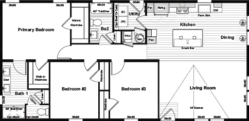 E street floor plan home features
